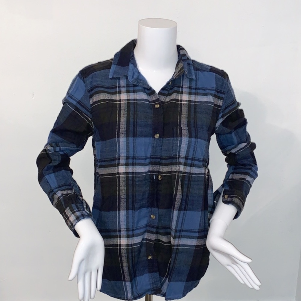 Blue and Black American Eagle Flannel
